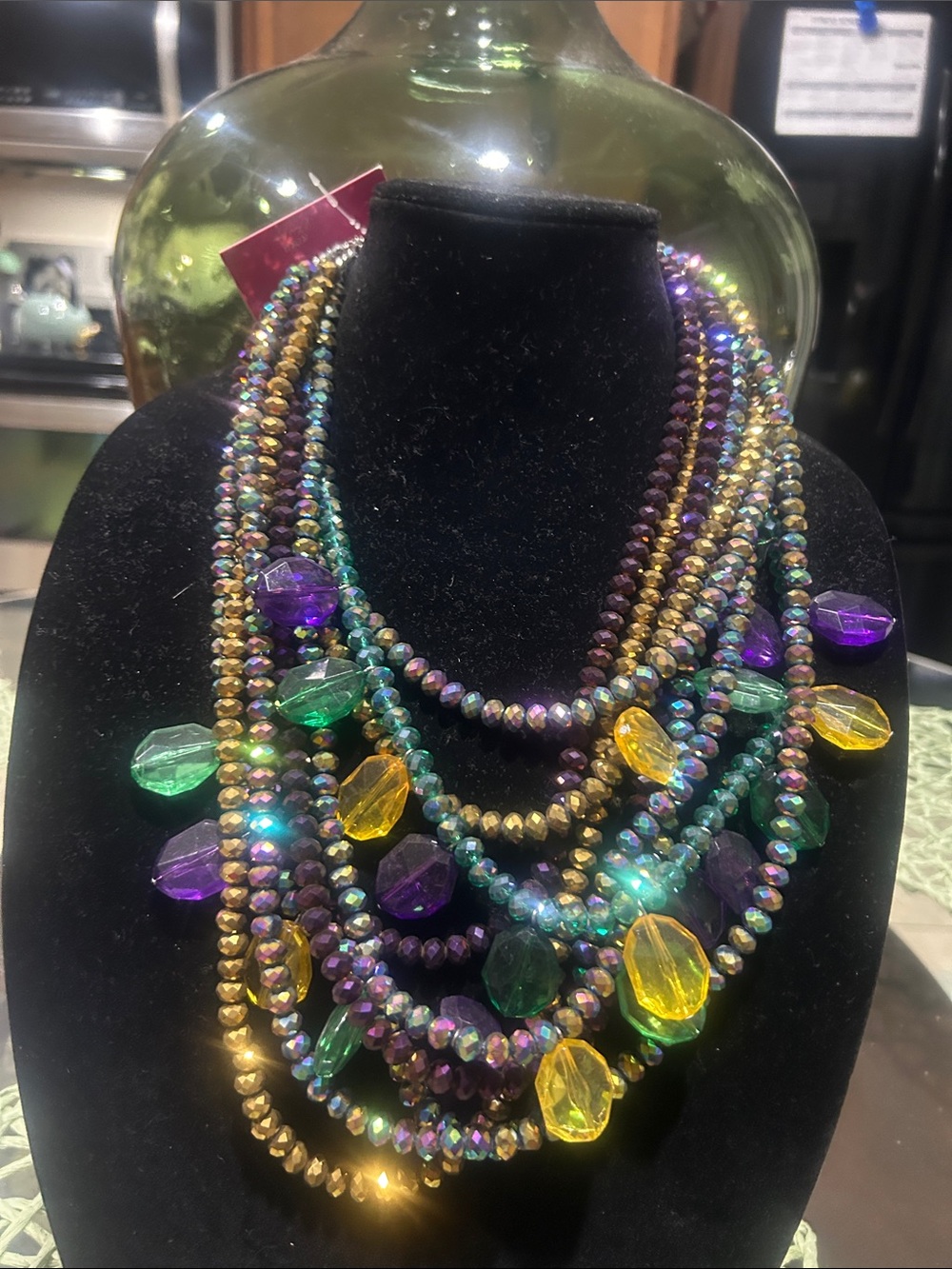 Sassy Jones Malia Peacock Beaded Statement Necklace - Women Jewelry